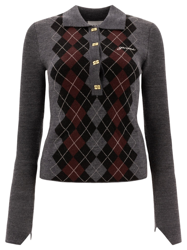 Ganni  Polo shirts - Grey | 0ad482a6812835db29ce2085c604b8b4c0499ebb