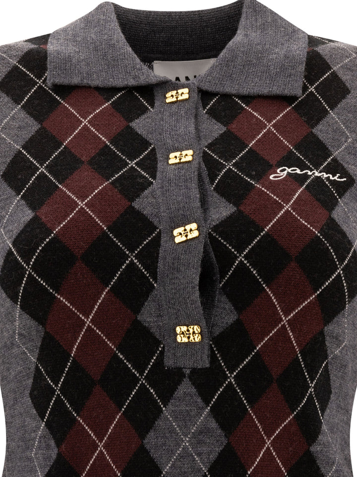 Ganni  Polo shirts - Grey | 5a9fcce1ac7aea2c65fd83bf11d11a3b7093544c