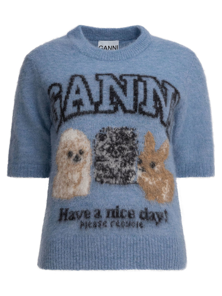 Ganni  Knitwear - Light blue | 3f5d9f0688e7ae3f2eec523ee228e0e54f54fc34