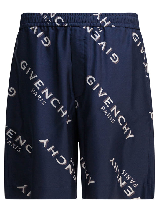 Givenchy Shadow Shorts Blue