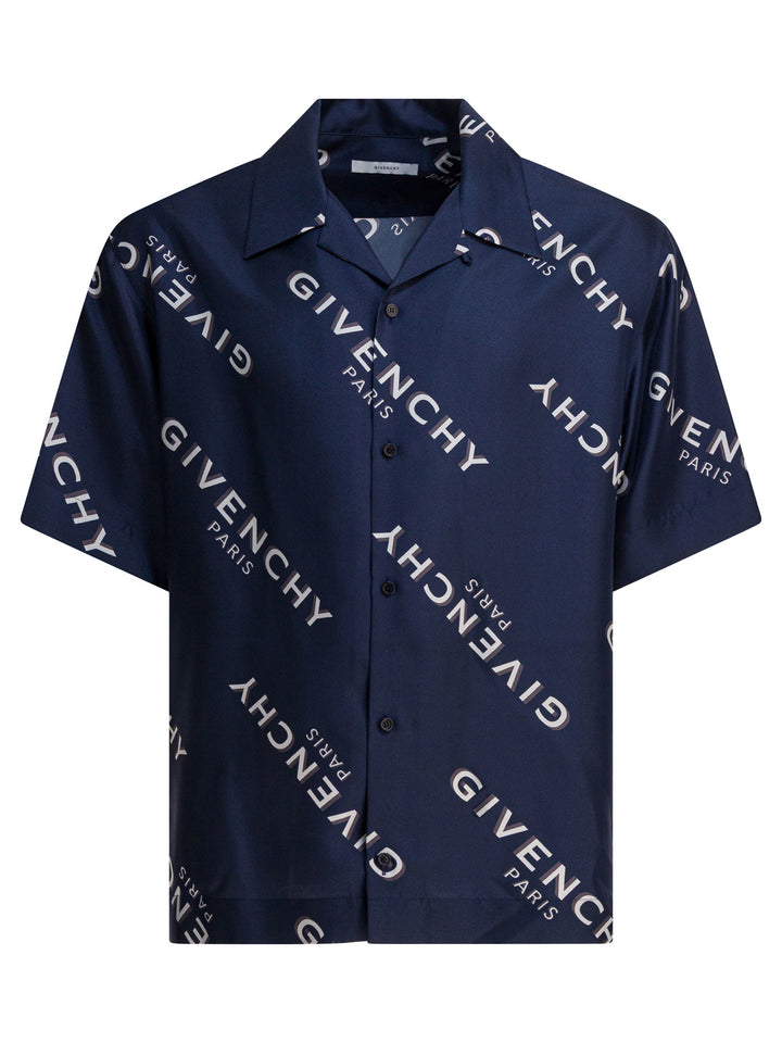Givenchy Silk Bowling Shirt Shirts - Blue | c765c9c6d0c14a86f47a45322e687509ff81810c