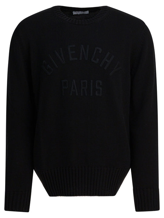 Givenchy Paris" Crewneck Sweater Knitwear Black
