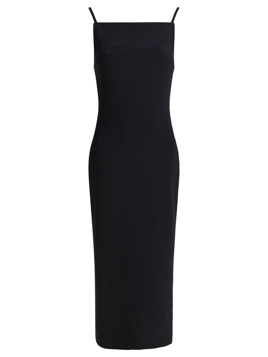 Dress With Draped Detail Dresses Black