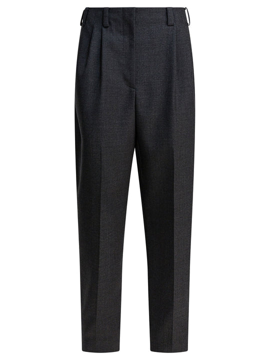 Wool Tailored Pants Trousers Grey