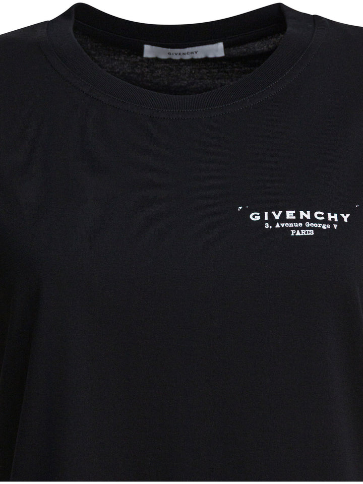 Givenchy T-Shirt With Givenchy Print T-shirts - Black | 27a3e857955125f67e9cab02fca53a33cecc4434