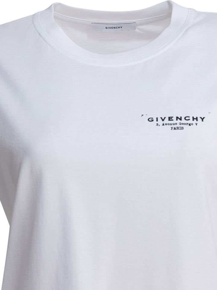 Givenchy T-Shirt With Givenchy Print T-shirts - White | fd23161372baebcf24fc7924bece424e41b835e2