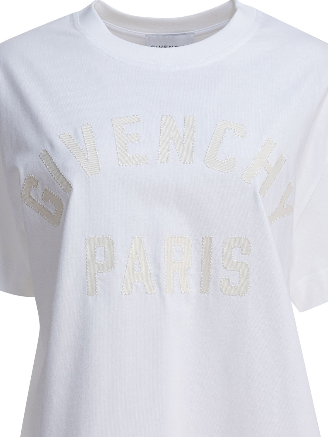 Givenchy T-Shirt With Givenchy Paris Logo T-shirts - White | 137d7cd7496b471f8804426a87fe5b6df68b6f91