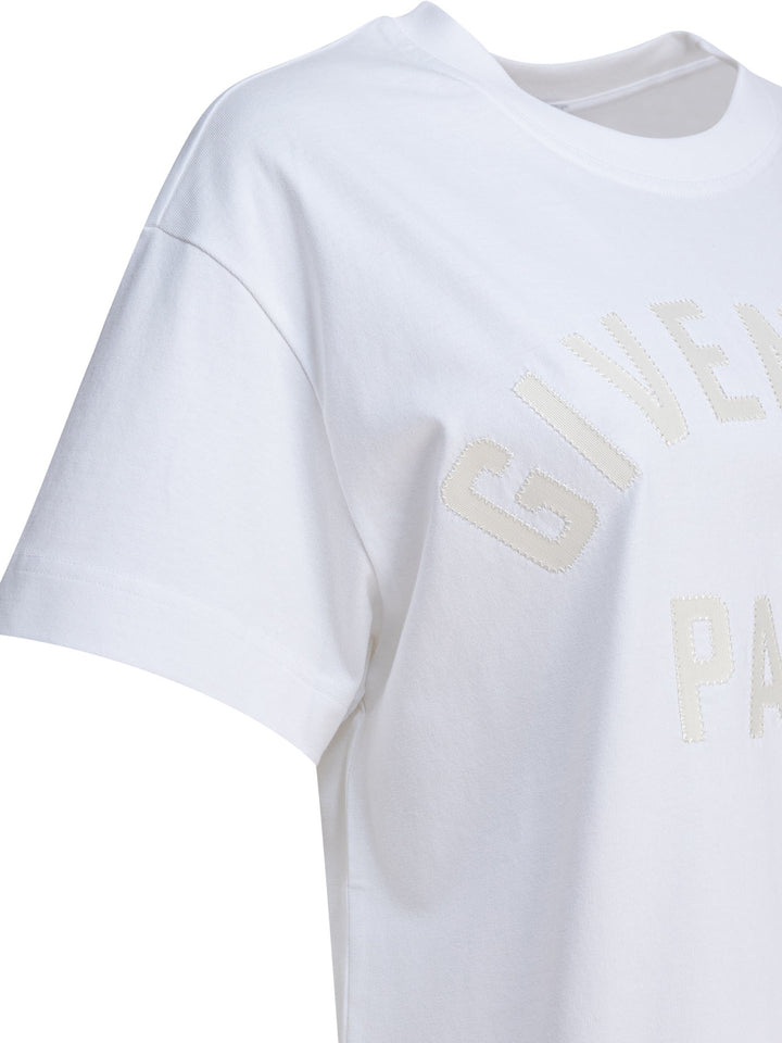 Givenchy T-Shirt With Givenchy Paris Logo T-shirts - White | d35387956667ad7cfc0c6f5166df8b28d35ef70d