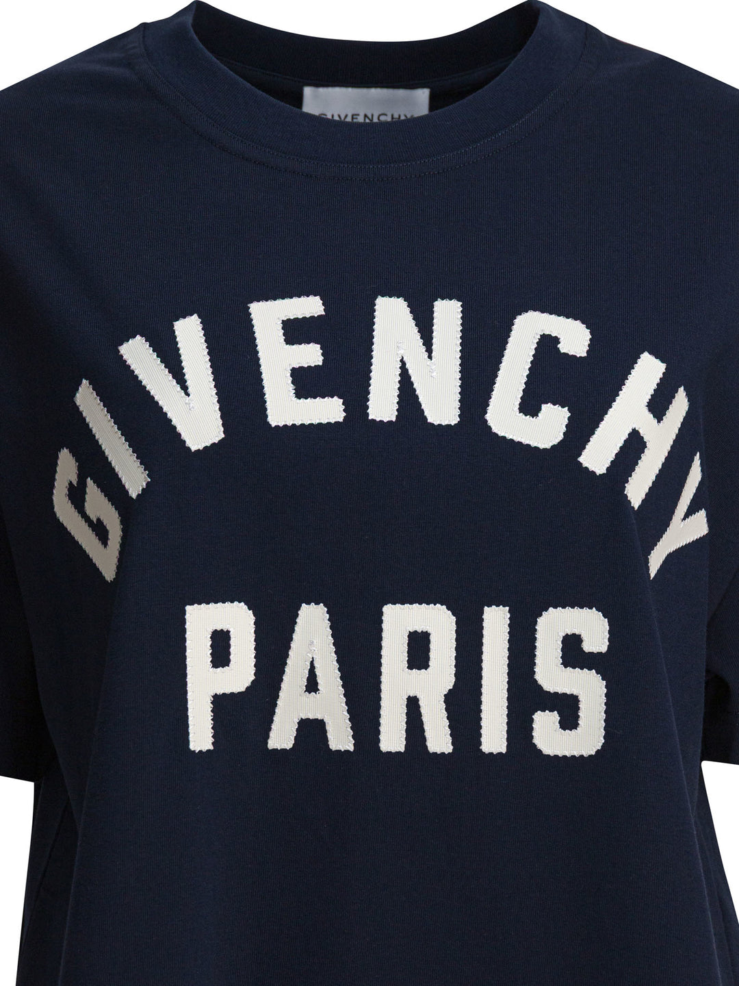 Givenchy T-Shirt With Givenchy Paris Logo T-shirts - Blue | 2941995a352f89cf2a30c1264c68c50a9762fb36