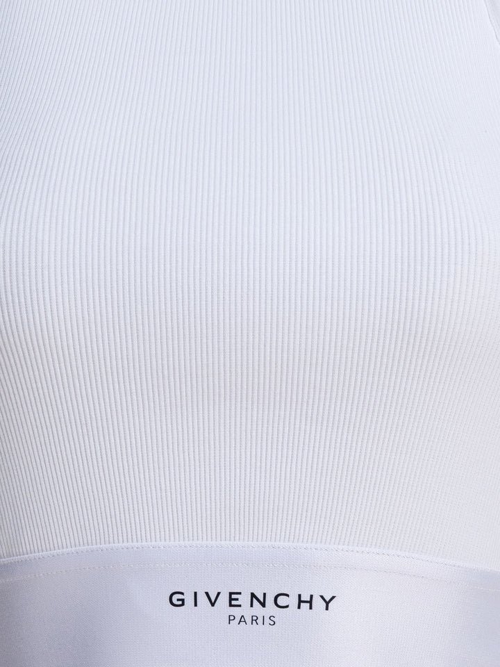 Givenchy Cropped Tank Top With Logo Tops - White | 85fc5f86f3ecc3bb22c55da30fabfcaf3a4c00ea