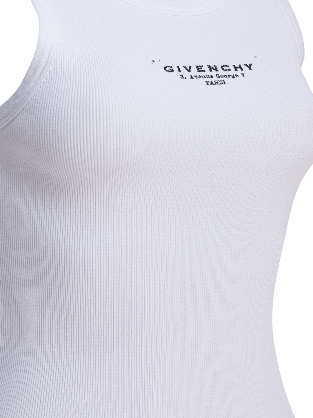 Givenchy Cotton Tank Top With Logo Tops - White | 891ed4e7687423947b3239e0f38566826538cb47