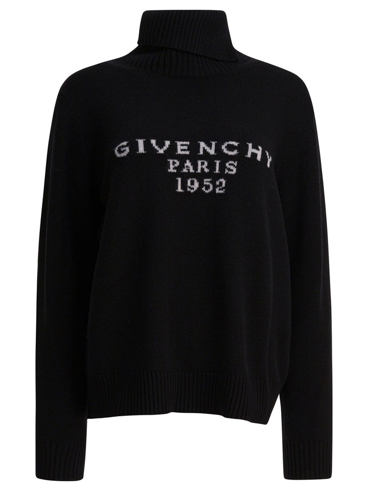 Givenchy Givenchy Paris 1952" Turtleneck Sweater Knitwear - Black | 745d616a757afff2d2b7814bc9f1487e9b26e541