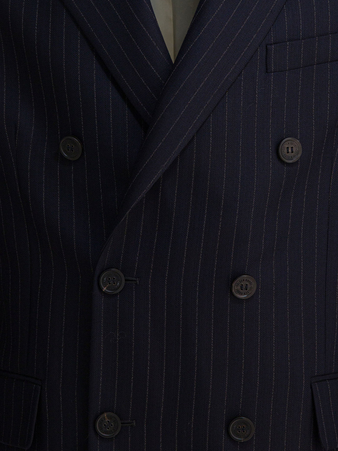 Golden Goose Double-Breasted Wool Blazer Jackets and Coats - Blue | 30a7183bc385e499110671646e35d60426ab175d