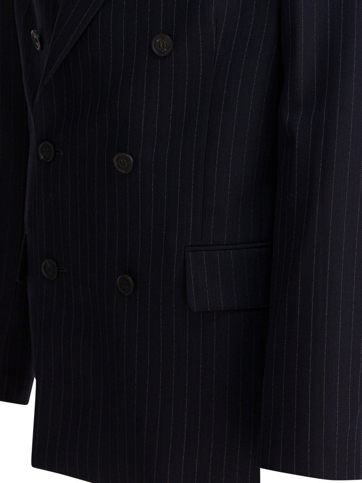 Golden Goose Double-Breasted Wool Blazer Jackets and Coats - Blue | d84d5bf1dcc2682cc5ba358290a876b6fd57ddd5