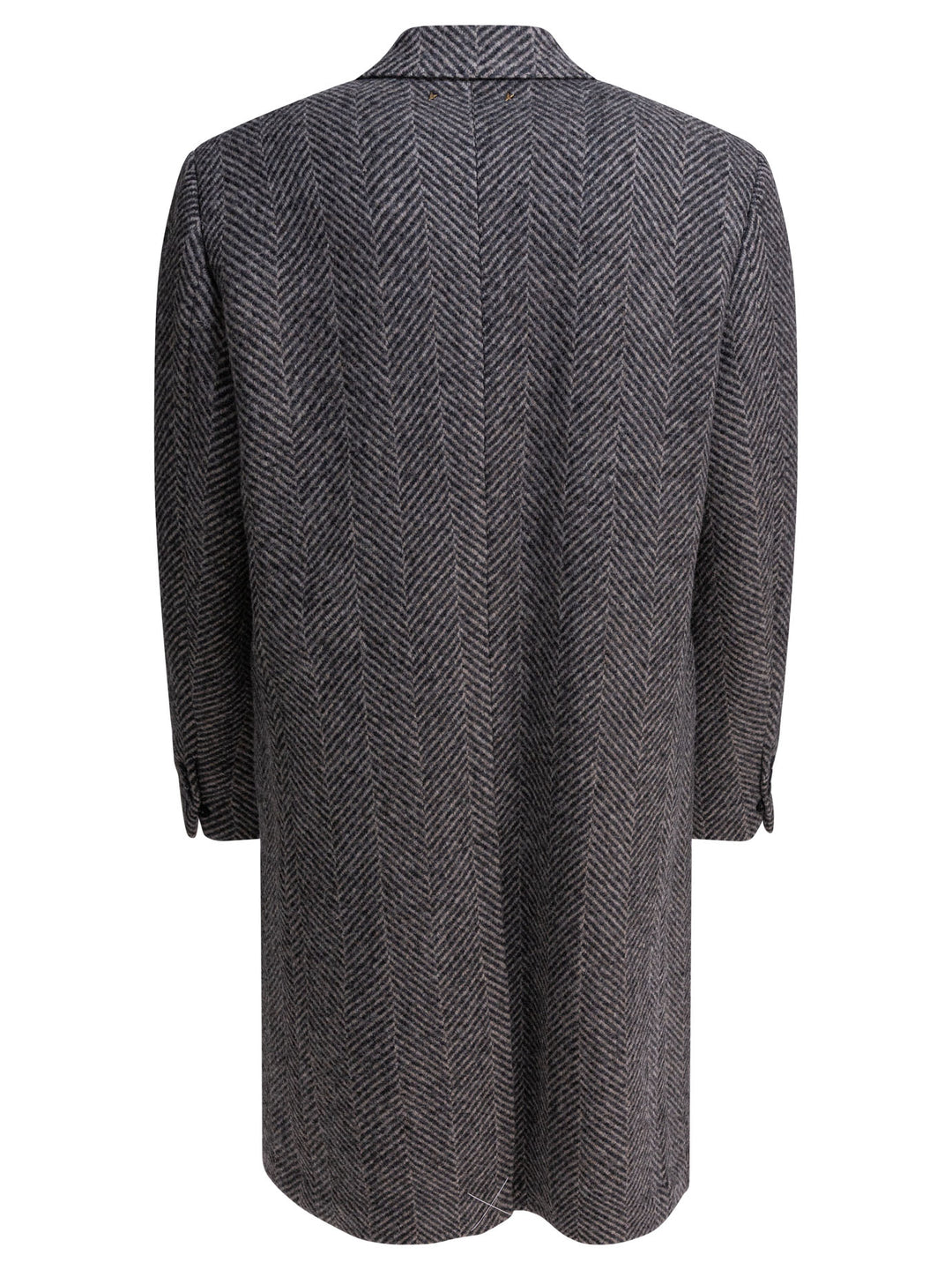 Golden Goose Single-Breasted Herringbone Coat Jackets and Coats - Grey | bfeb6dd653413f02c67e9fc3b237769b87cc03e8
