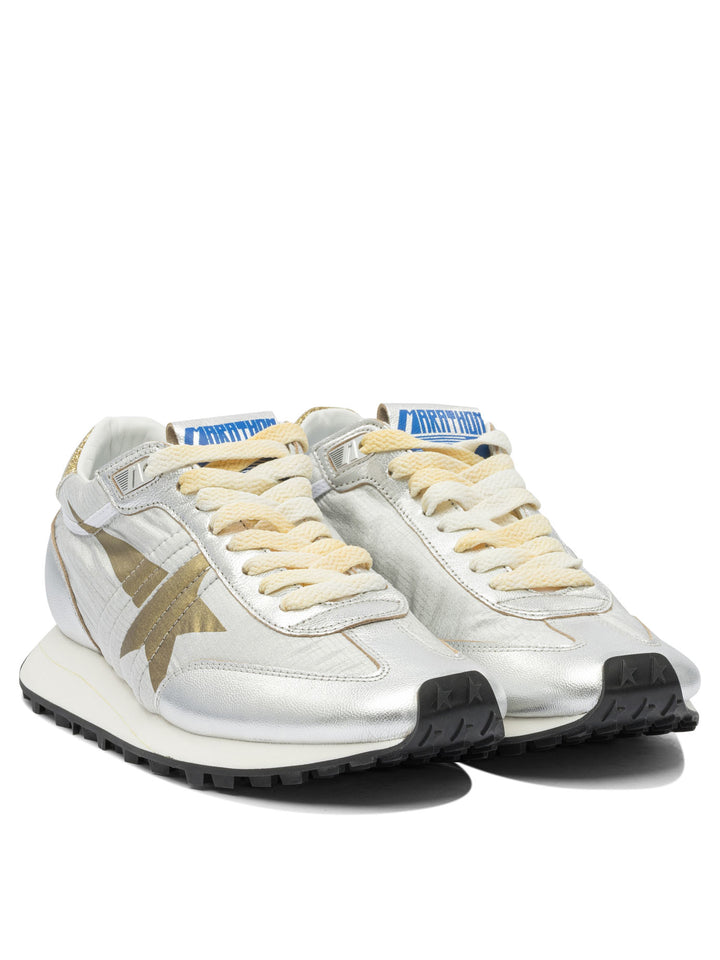 Golden Goose Marathon Sneakers & Slip-On - Silver | 452f9160eccaa8e336f600cf31b18b1543143ccb