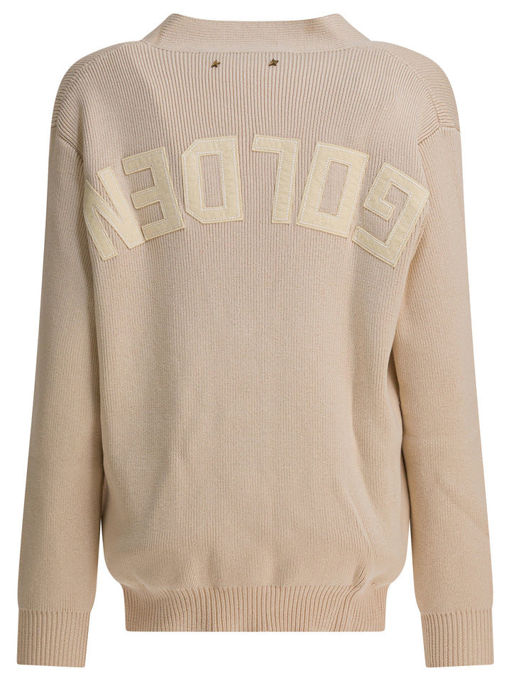 Golden Goose Cotton Cardigan Knitwear - Beige | eac40d20a55abeb0f7f83548b8b0344c5661c6d6
