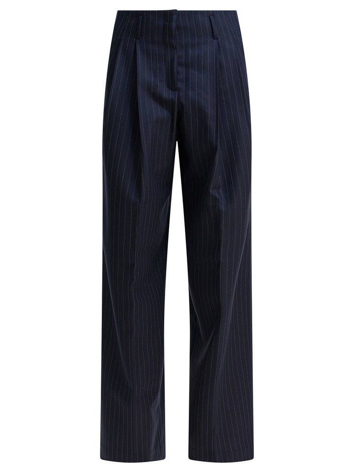 Golden Goose Wool Gabardine Pants Trousers - Blue | 8057e84bbd7b121ddff37761831bbeb68d4e5d64