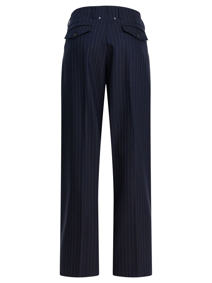 Golden Goose Wool Gabardine Pants Trousers - Blue | 483ac262d5e88fadbeb9d071f0aa415f030f06c3