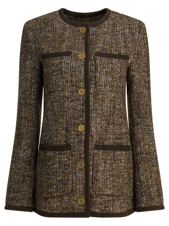 Wool Blend Jacket Jackets And Coats Brown