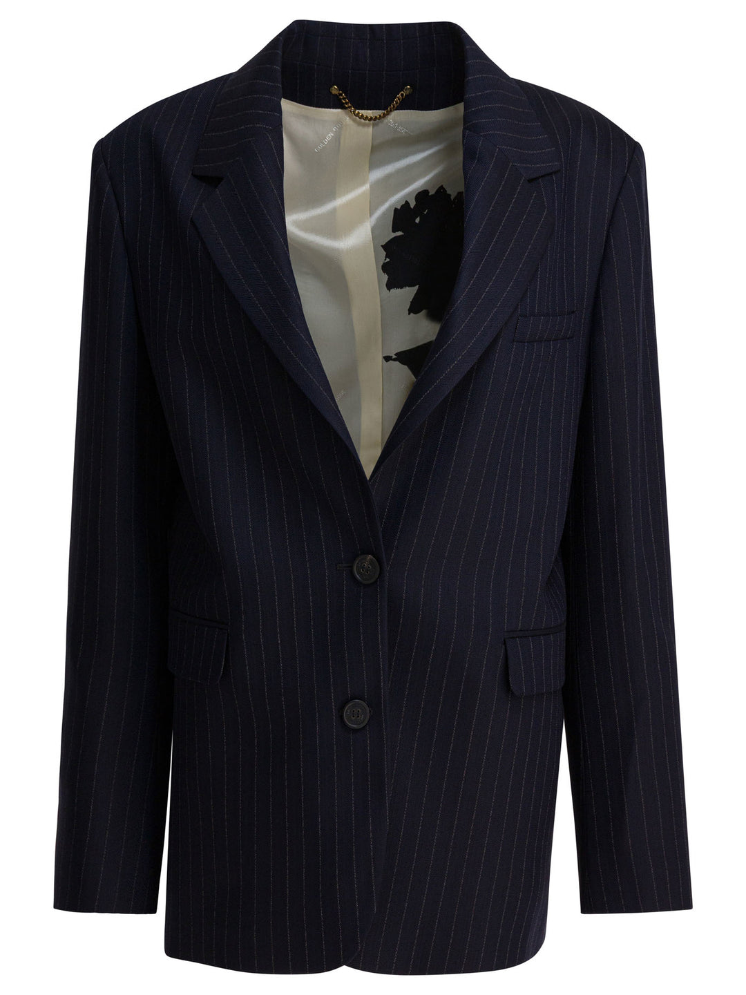 Golden Goose Single-Breasted Pinstripe Blazer Jacket Jackets and Coats - Blue | c0f3058ac92599279a7d0876bb2cd1d06b1495a7