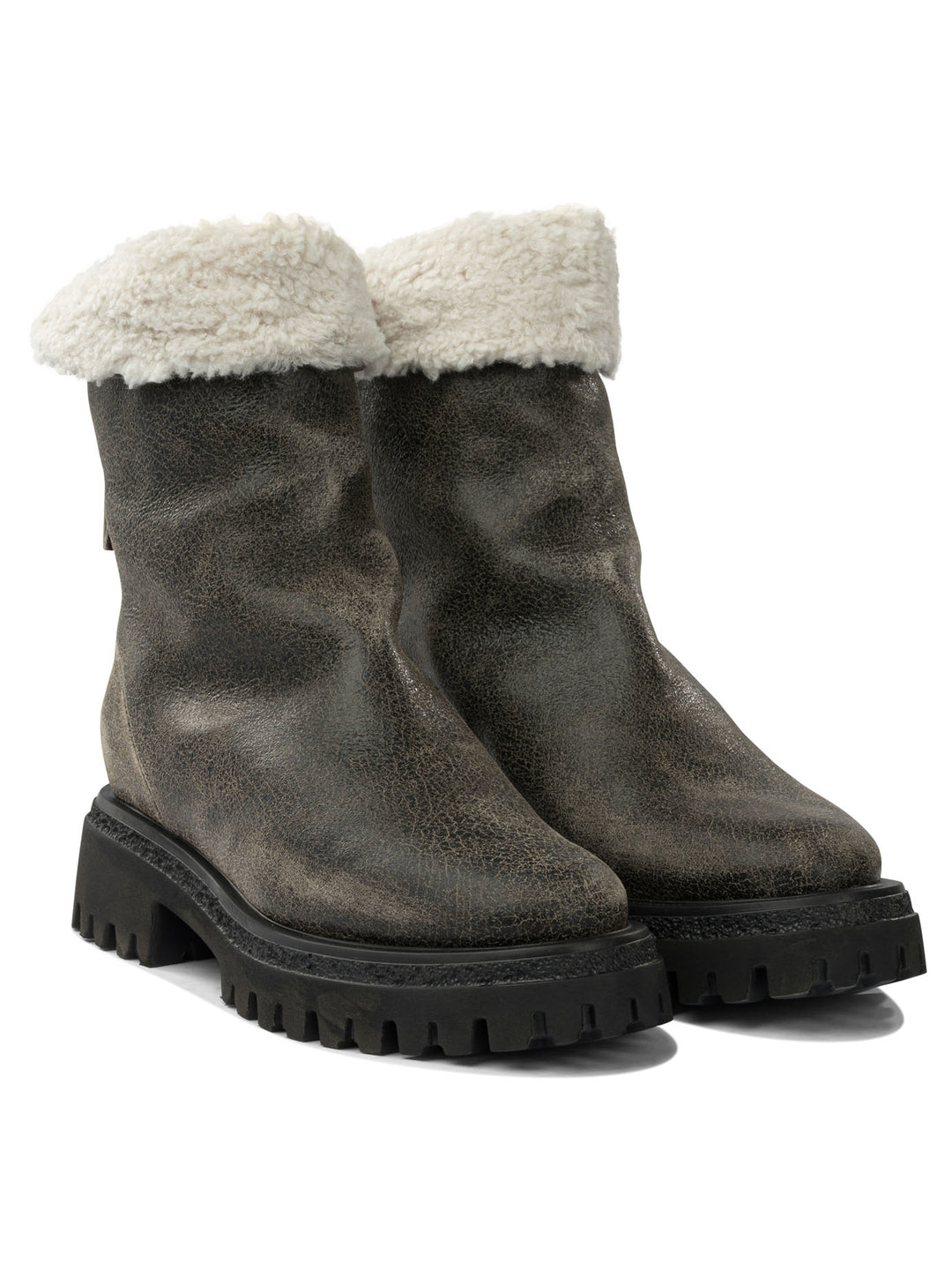 Halmanera Leather Zippered Ankle Boots - Brown | 894eee5324550994ca549503381993836e9bd503