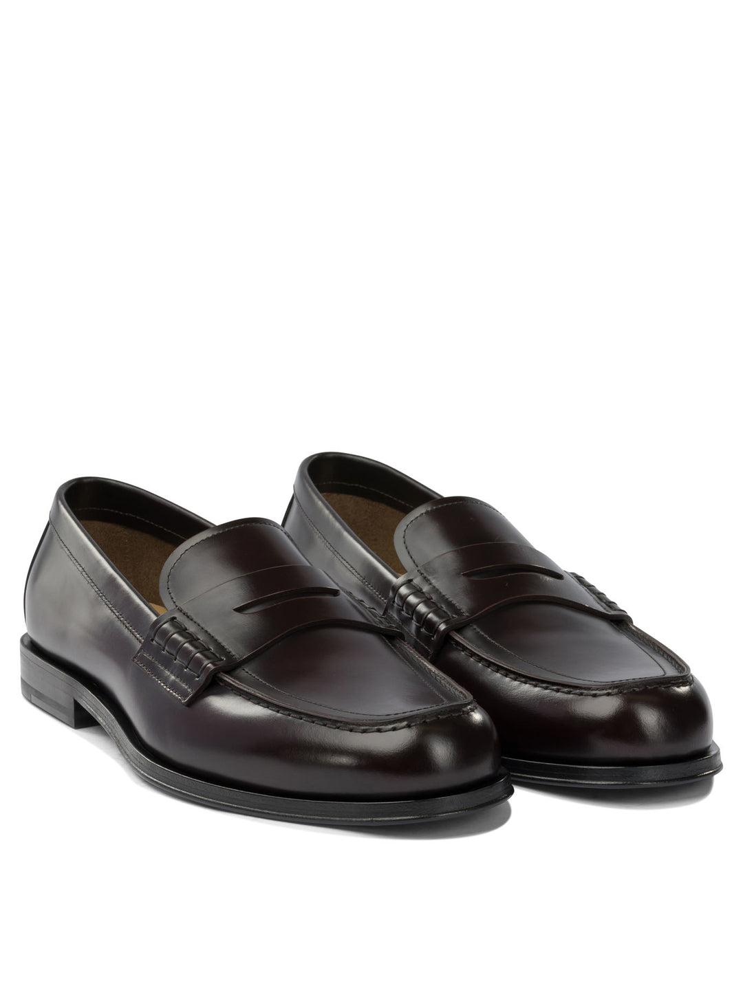 Henderson Baracco Glossy Leather Loafers Loafers & Slippers - Brown | 326ea47fdc94c06a817c008e2c8d3a478747bd8d