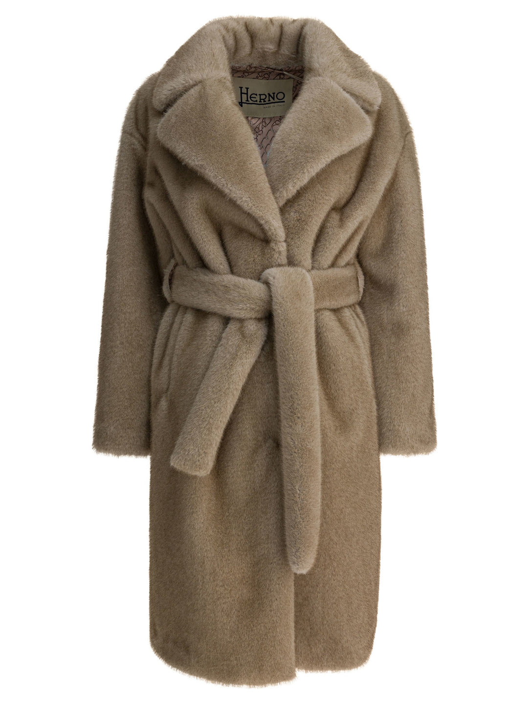 Herno Faux Fur Coat Jackets and Coats - Beige | e56288e6151a76ae443ba985dfb9b7301efd0cde