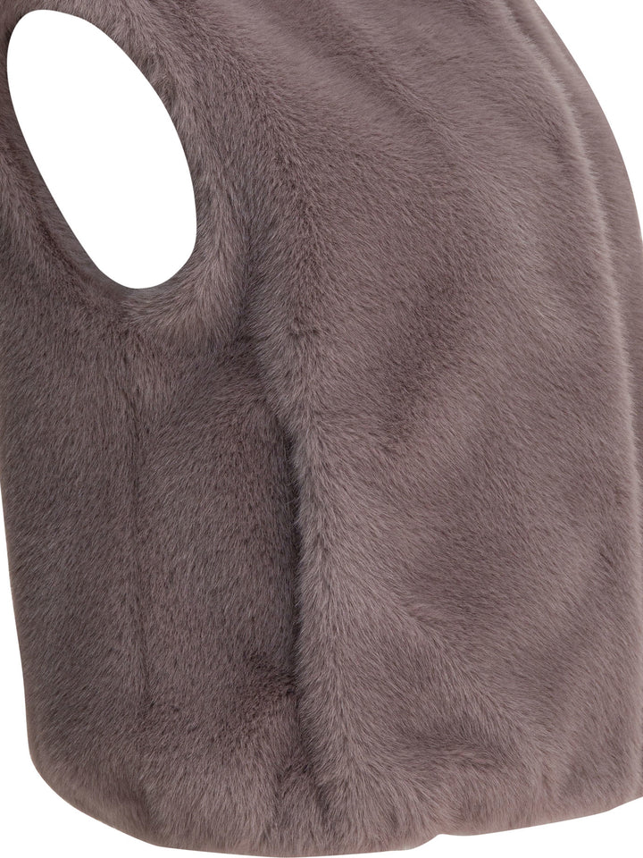 Herno Sleeveless Faux Fur Jacket Jackets and Coats - Pink | 0aa6d28589ac93d432ae2d45f7974d60d29e4fc3