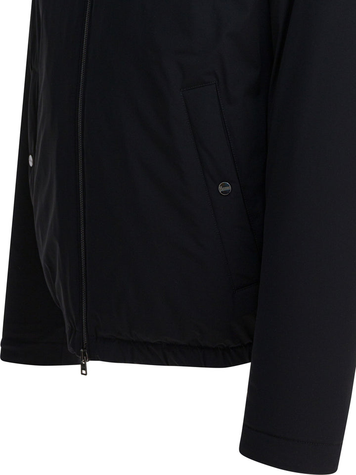Herno Short Down Jacket With Hood Jackets and Coats - Black | bbb1689bac0614f0fd46d58b90a74e7a47db1f3f
