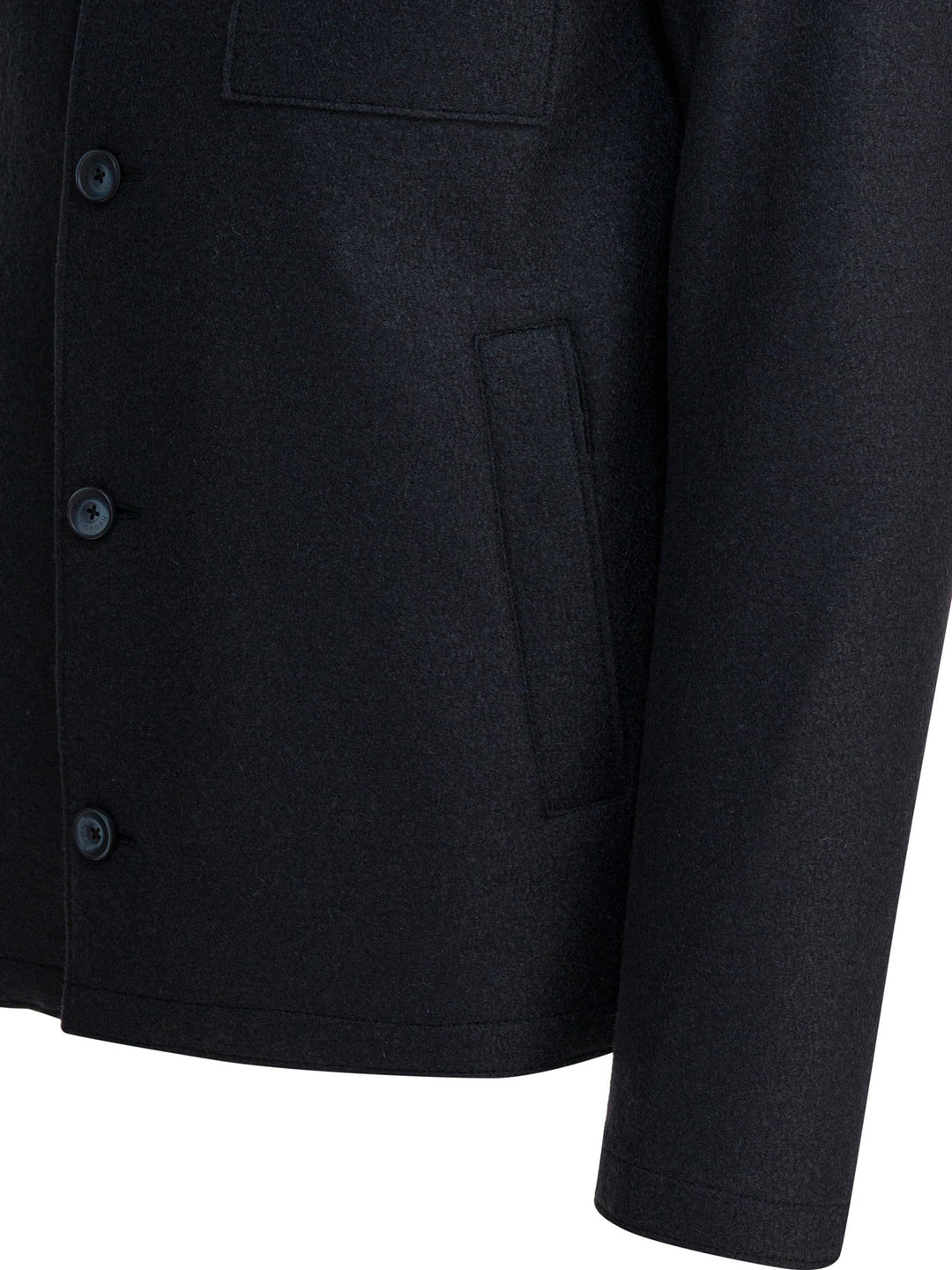 Herno Virgin Wool Overshirt Jacket Jackets and Coats - Blue | 9e7020478b663ffc300fdd53b66be2fb6f413acb