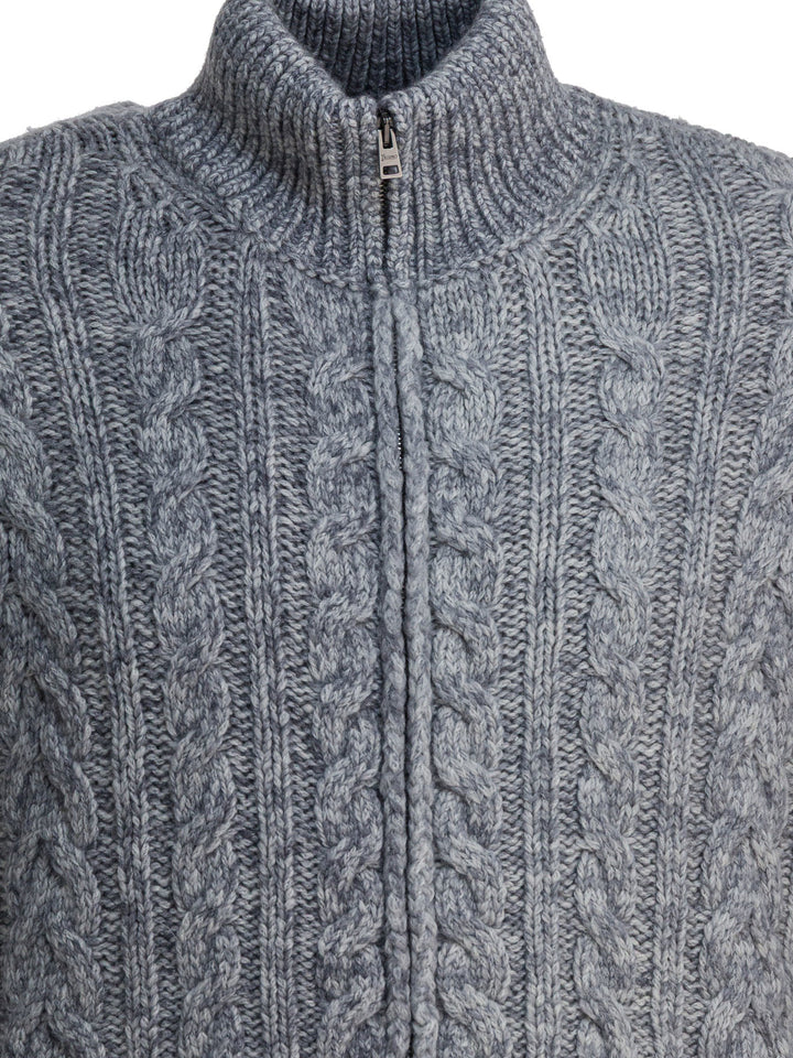 Herno Cashmere Cardigan Knitwear - Grey | aa22e9a96dfb97b4337fb3dabd2b3a3e9b04c7b1