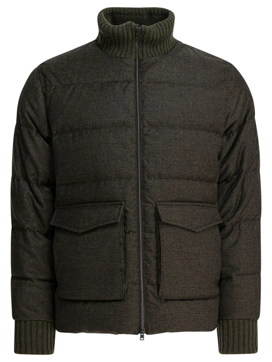 Wool And Cashmere Bomber Jacket Jackets And Coats Green