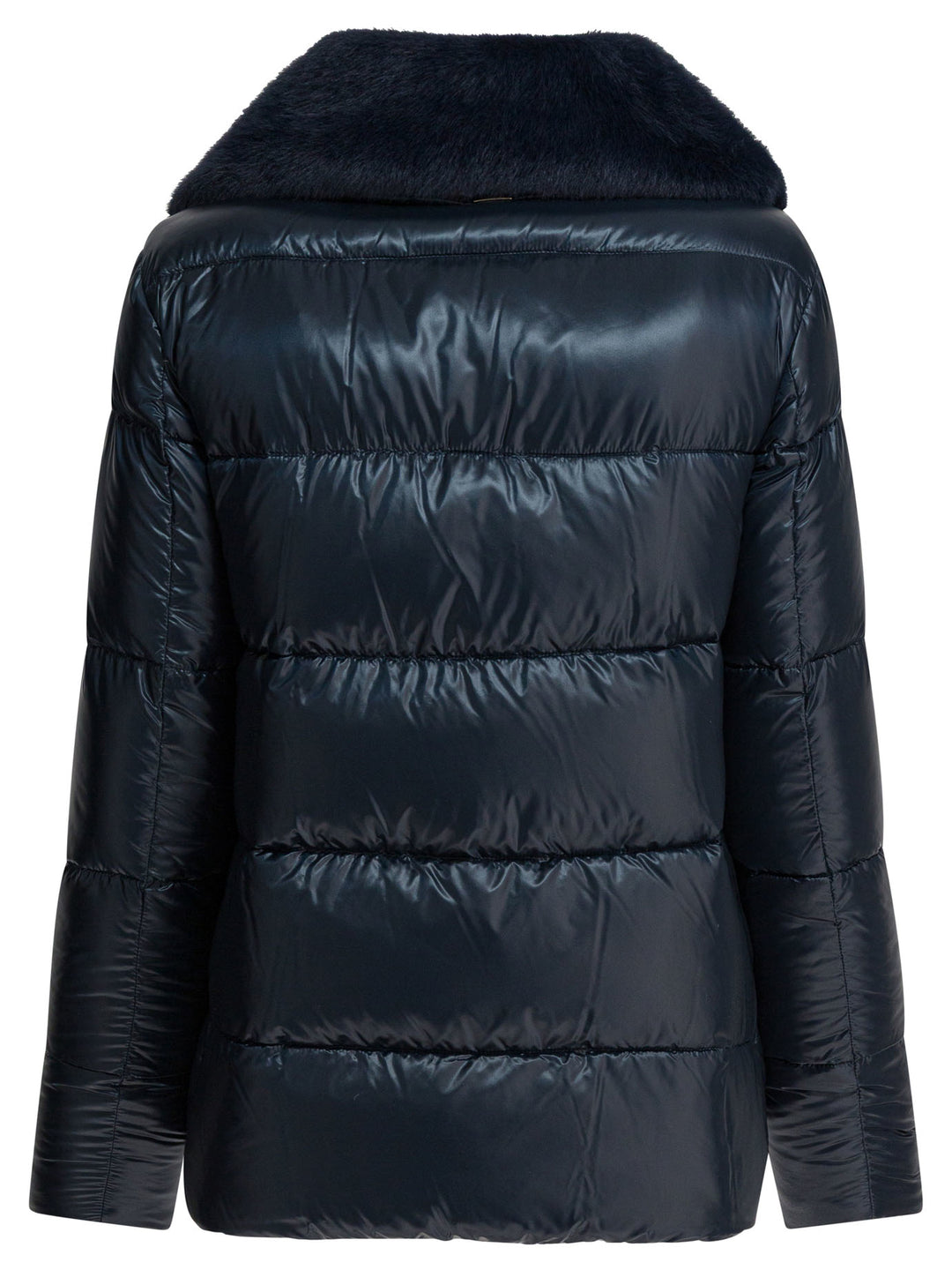 Herno Ultralight Nylon Down Jacket And Lady Alternative Fur Jackets and Coats - Blue | 9c78f60d92d1149926f449ee606907fe9ab27f7c
