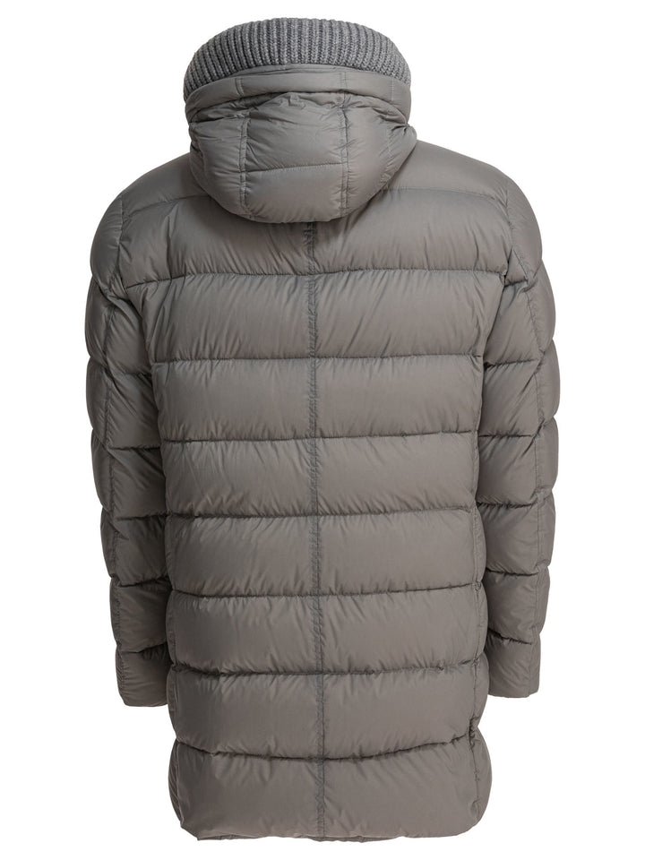 Herno Long Down Jacket With Hood Jackets and Coats - Grey | 4d4e33e3c96c6136cfe615df4c3ac01776af7904