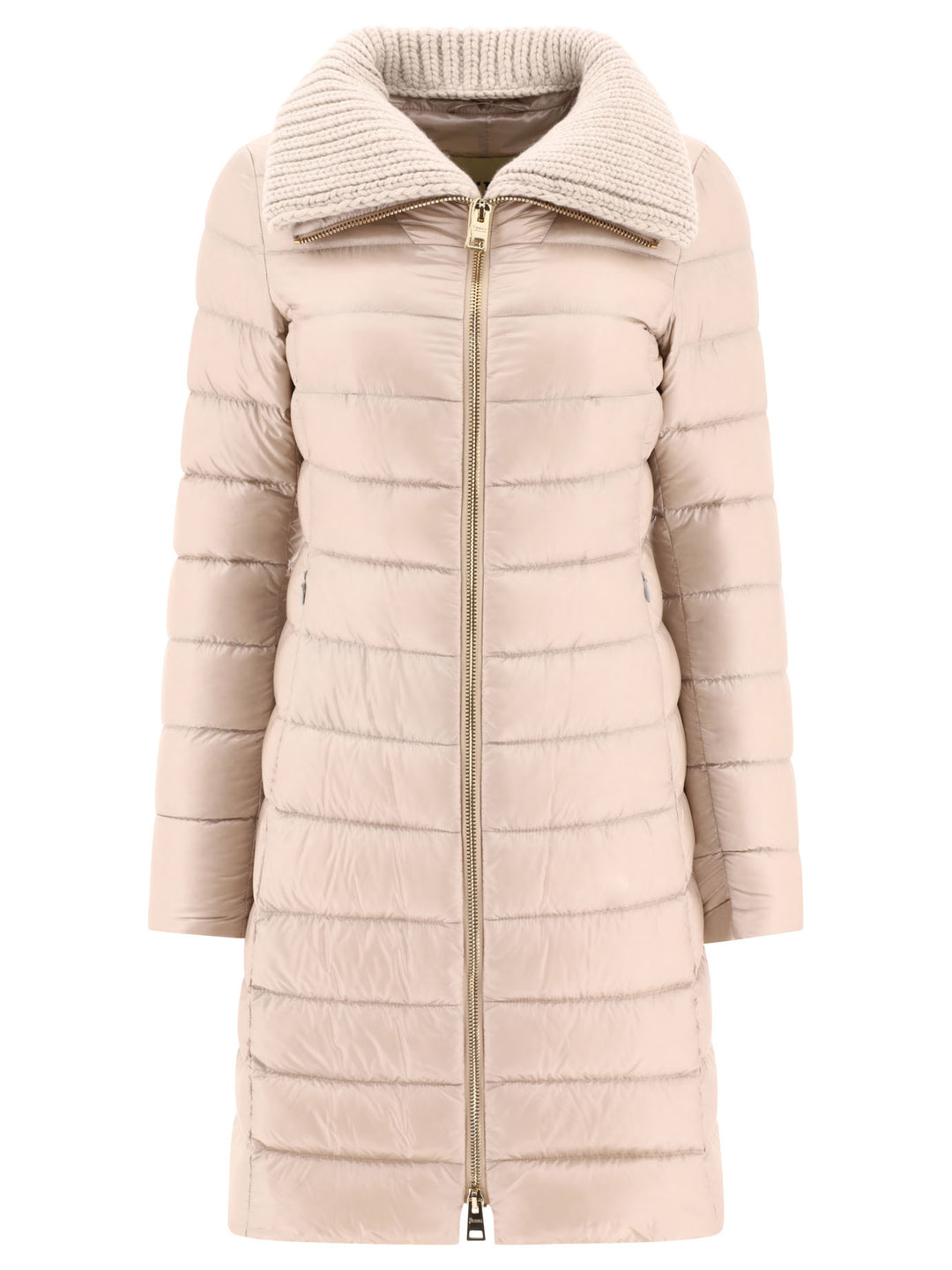 Herno Long Down Jacket With Wool Collar Jackets and Coats - Beige | 09dda3526fcb84f559f2dac8e10ef21f146fa62e
