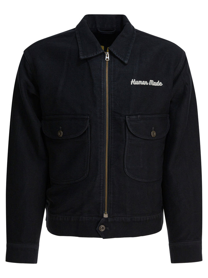 Human Made Zippered Overshirt Jacket Jackets and Coats - Black | 0713f0386ea8f81f8df03c2e057d47ab86139841