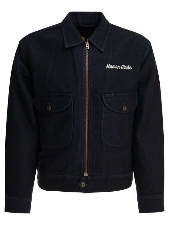 Zippered Overshirt Jacket Jackets And Coats Black