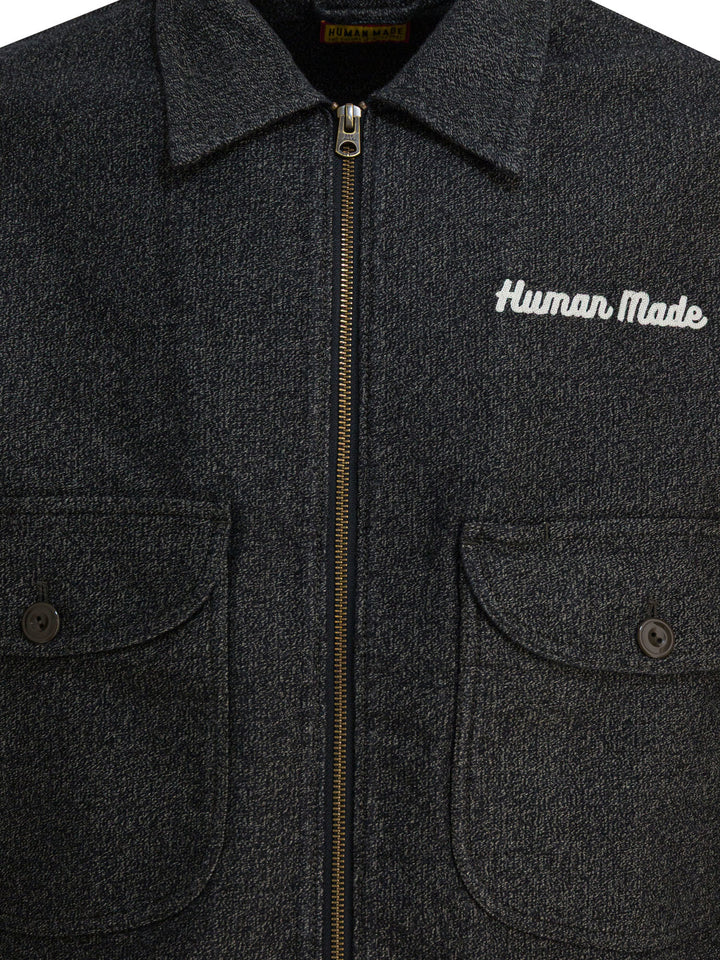 Human Made Zippered Overshirt Jacket Jackets and Coats - Grey | 3da8e5e476a286286a04ff022f704f04a64895df