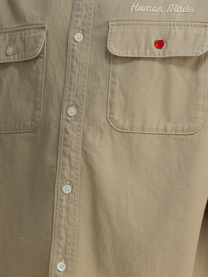 Human Made Overshirt Jacket With Print Jackets and Coats - Beige | 9d01016ad700fdddb39922f22a5f8f00f128e858