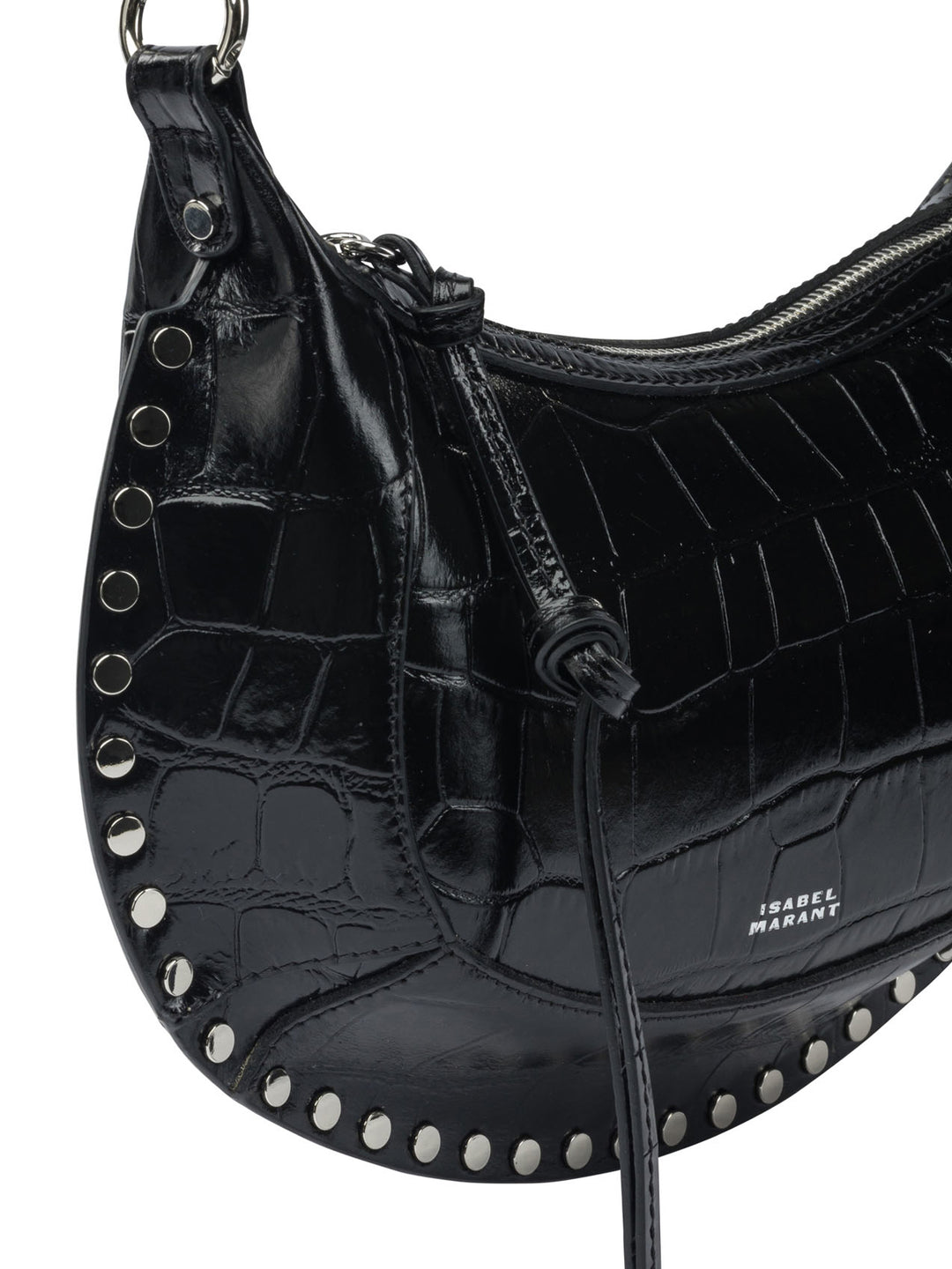 Isabel Marant Oskan Moon Shoulder Bags - Black | 57a8f350246b64e9d144cf751ba9b29ed75c7edf