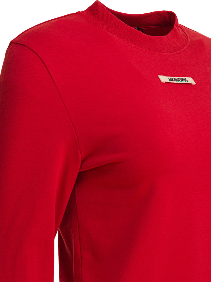 Jacquemus Gros Grain T-shirts - Red | 77210f35b1d9d12de8b49721f2b2a531b7d7b804