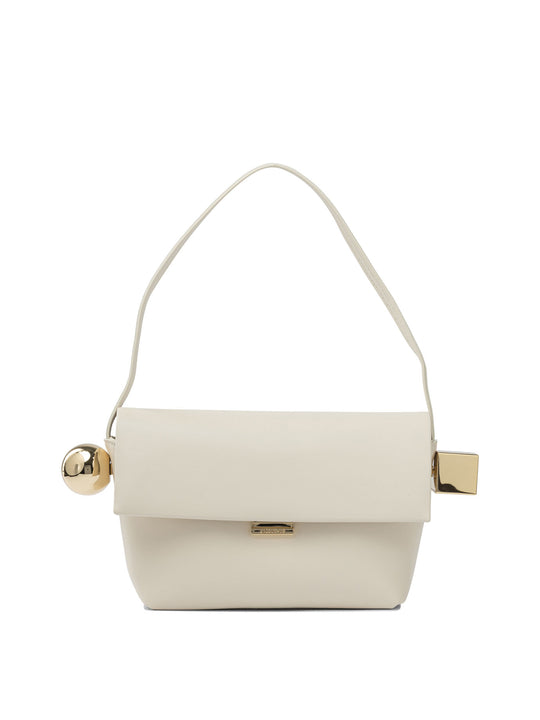 Rond Carré Shoulder Bags White