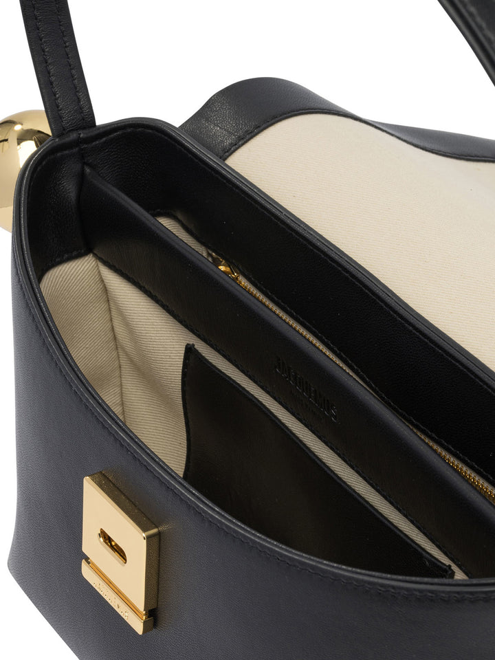 Jacquemus Rond Carré Shoulder Bags - Black | 77fd5214d6a99fa9b532c3c47ccf7b4b9c7b3eab