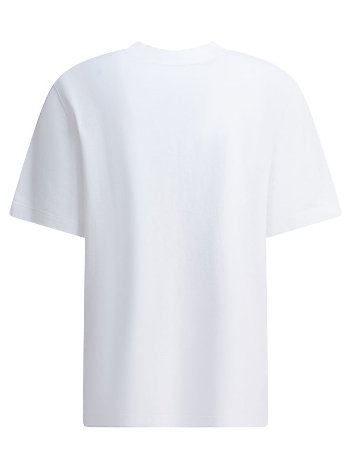 Jacquemus T-Shirt With Gros Grain Logo T-shirts - White | e2bbaecbf2ad5afd109a191092c541542528d681