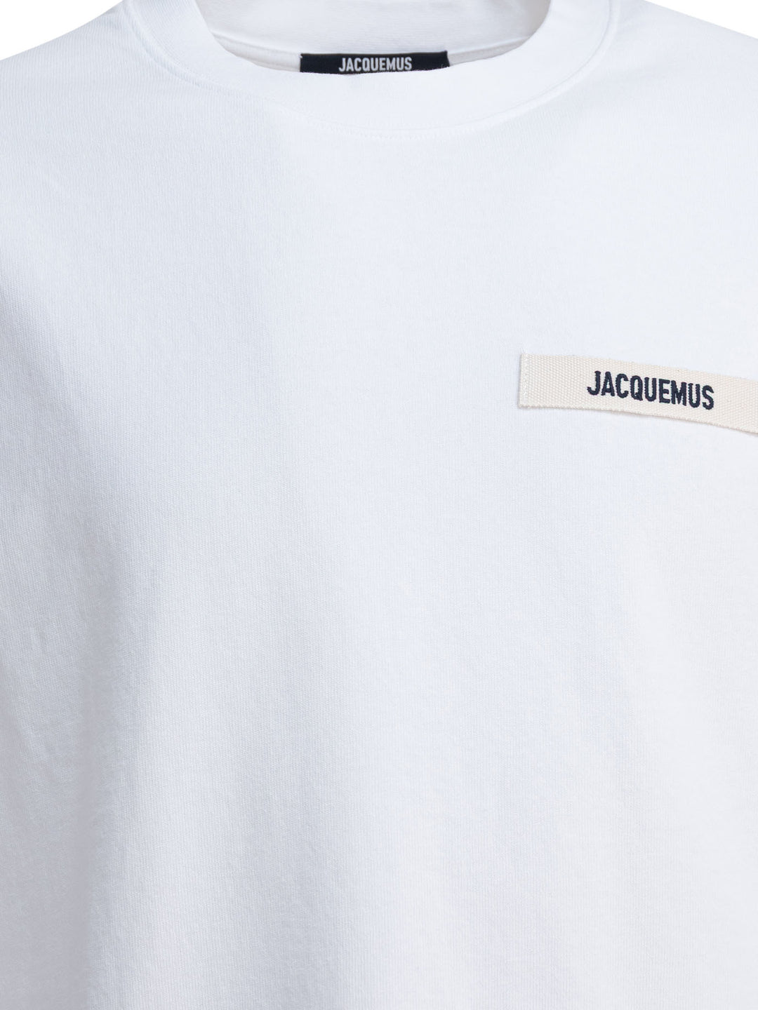 Jacquemus T-Shirt With Gros Grain Logo T-shirts - White | 5efb22111c6606d65f389210d38c14e63508c236