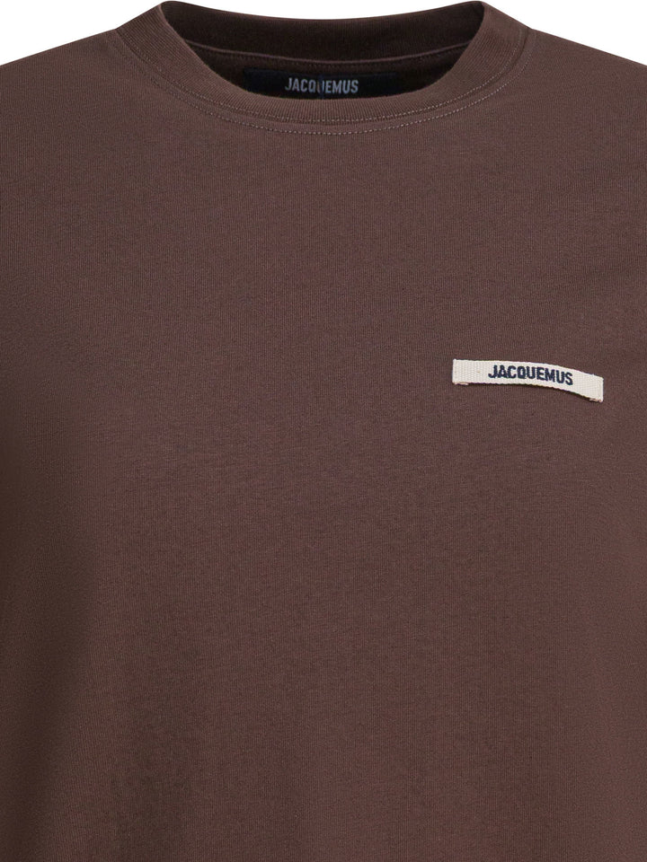 Jacquemus Gros Grain T-shirts - Brown | 57d509ebe015bef1d34f8efb19e2bcc2257ed713