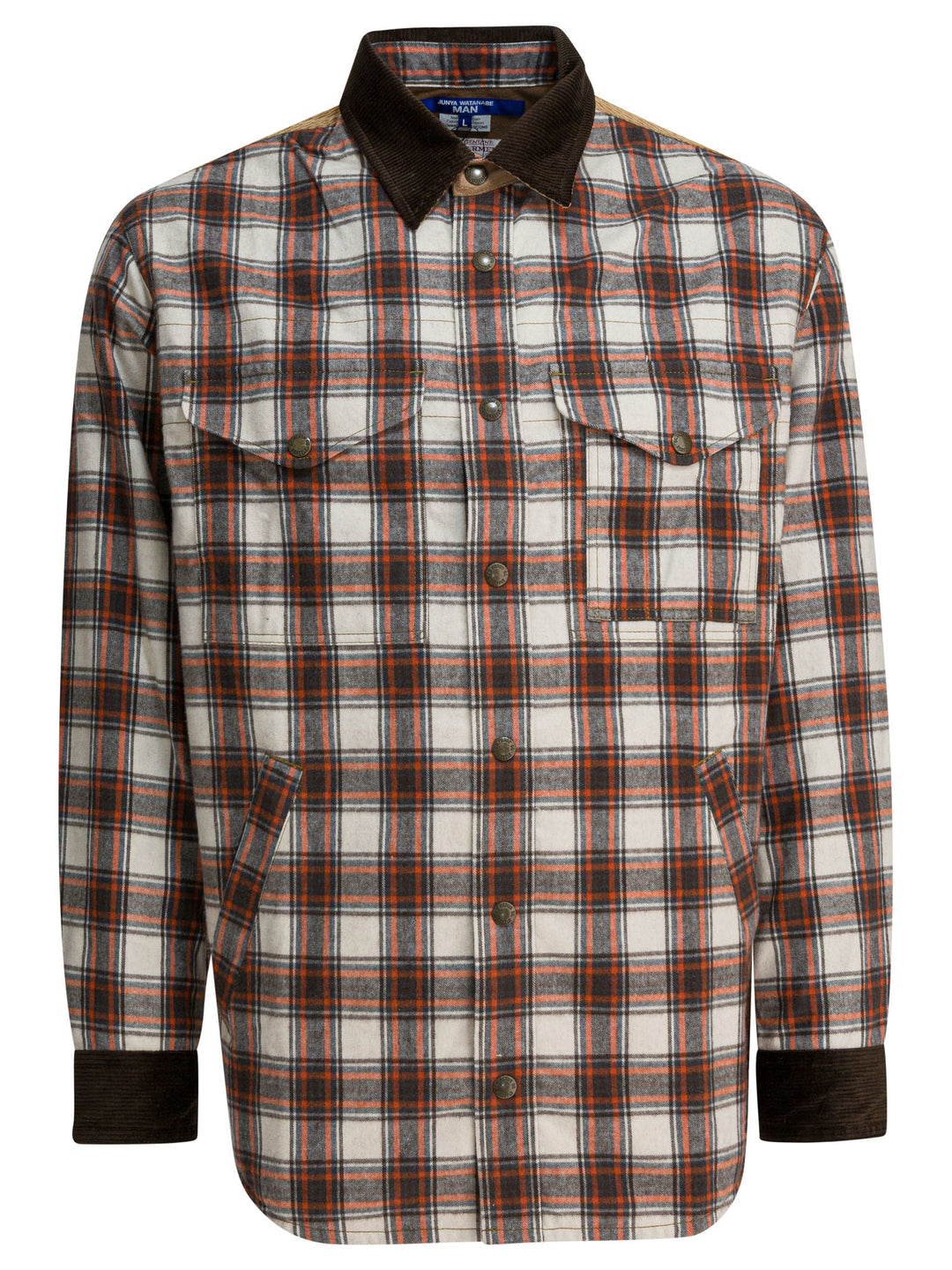 Junya Watanabe Man Check Overshirt Jacket Jackets and Coats - Brown | e33c08e46f979facaeedaa77cdac329cd4fa82f9