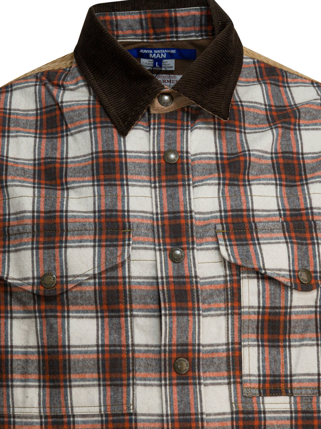 Junya Watanabe Man Check Overshirt Jacket Jackets and Coats - Brown | c6286a6e444bbdee2b7c06b7908fd55eda2efbc9