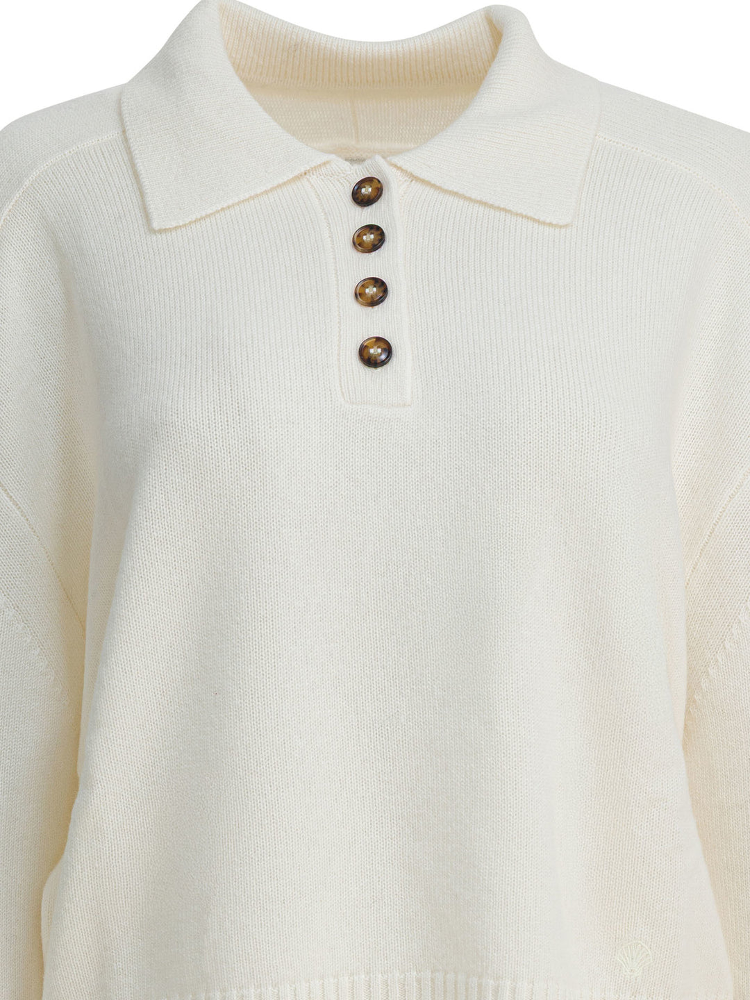 Loulou De Saison Homere Lds Knitwear - White | ab15778d495854bb8467a6c455796d6edeb8e947